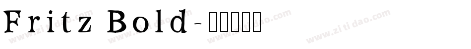 Fritz Bold字体转换